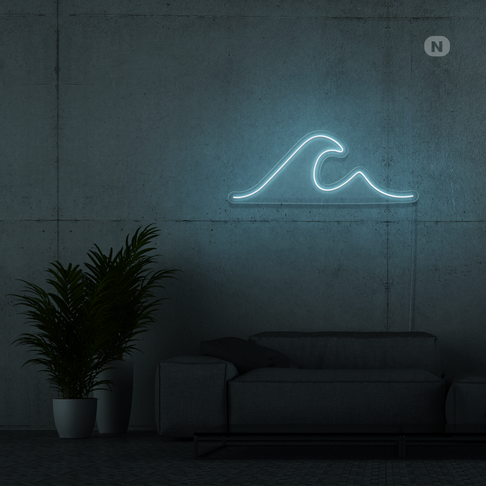Neonskilt Bølge