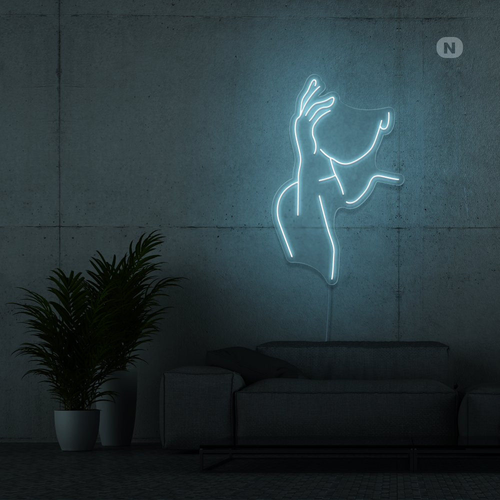 Neonskilt Forførende ansikt