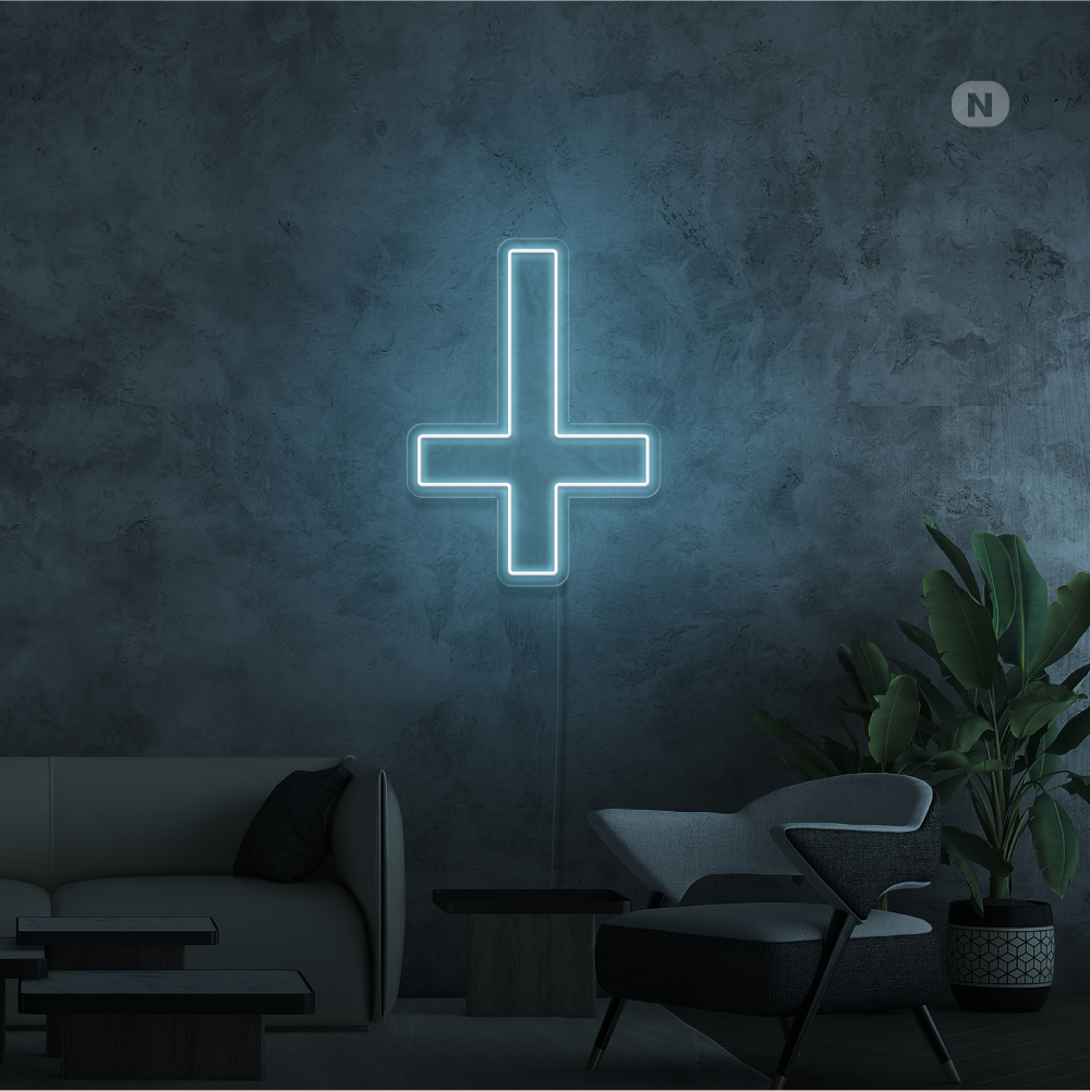 Neonskilt Stjerne krysset