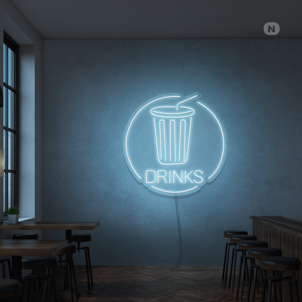 Neonskilt Drikkevarer