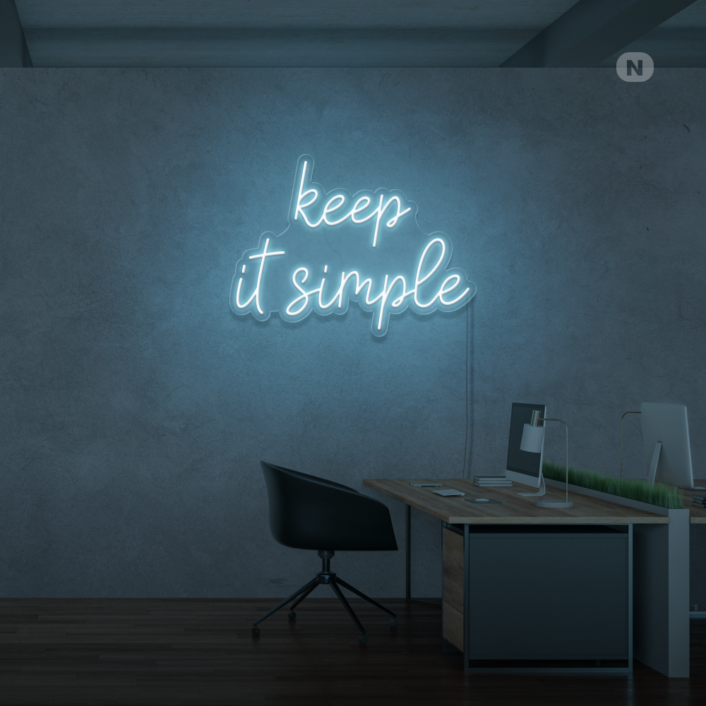 Neonskilt keep it simple