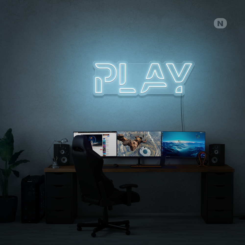 Neonskilt Play