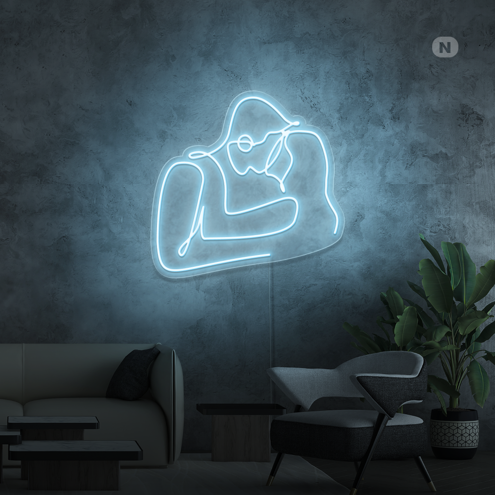 Neonskilt kjærlighetspar