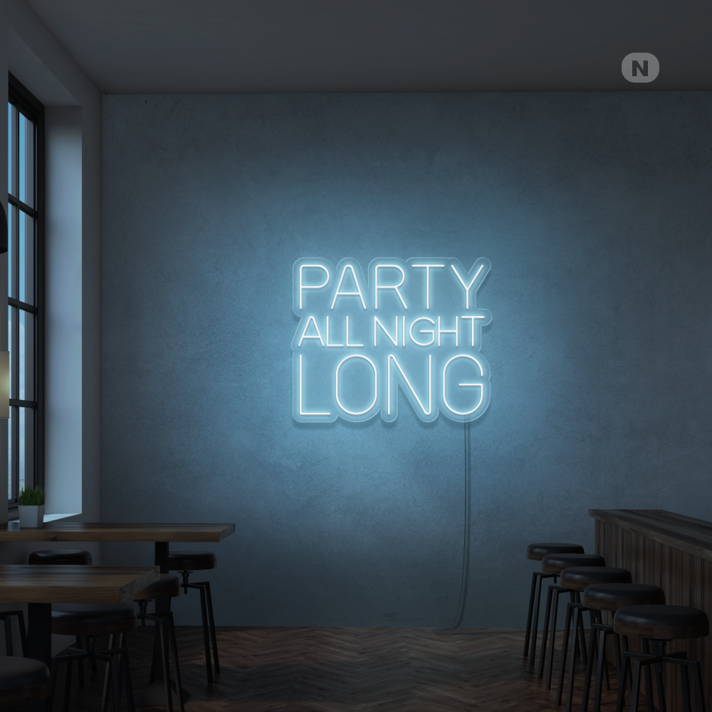 Neonskilt Party All Night Long