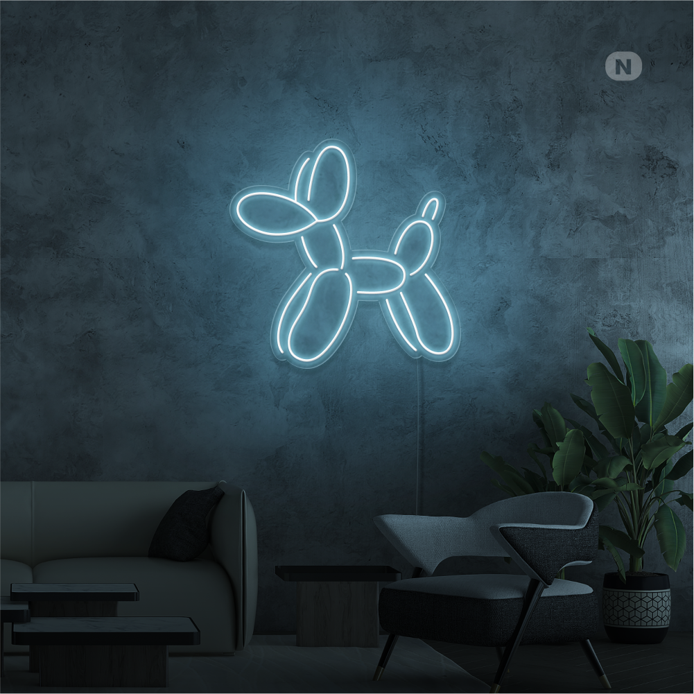 Neonskilt Ballonghund