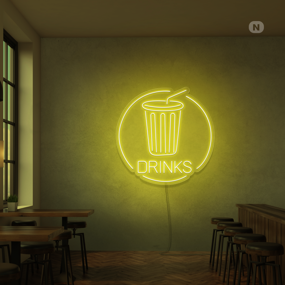 Neonskilt Drikkevarer
