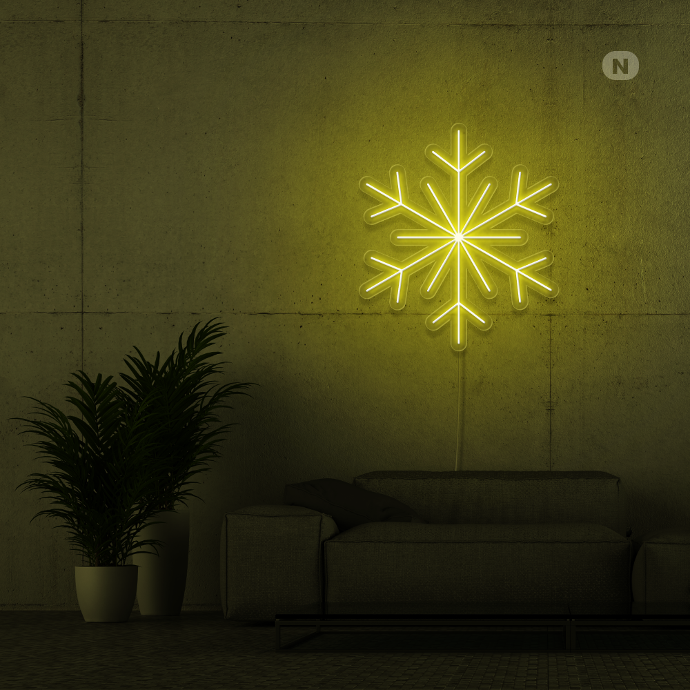 Neonskilt Snøflak