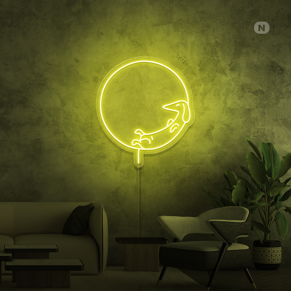 Neonskilt Sovende hund