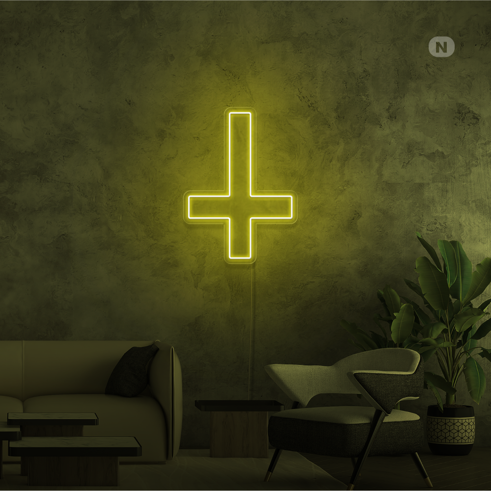 Neonskilt Stjerne krysset