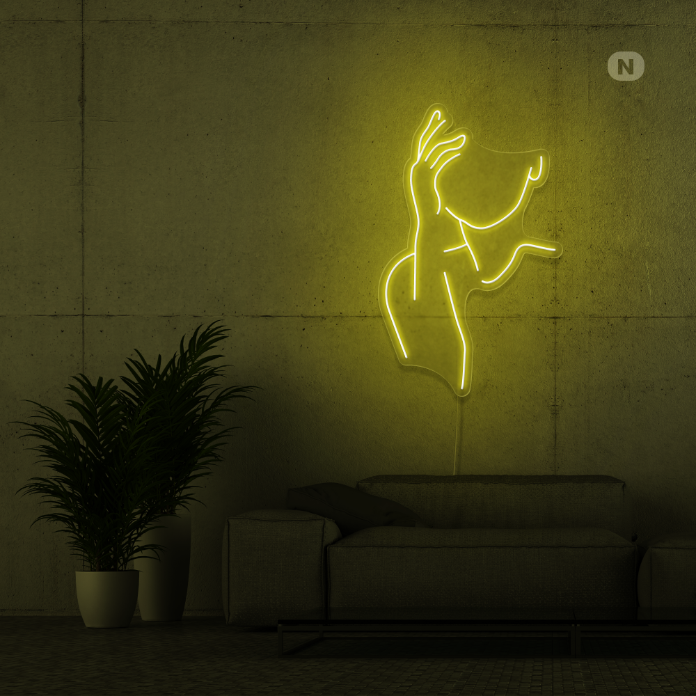 Neonskilt Forførende ansikt