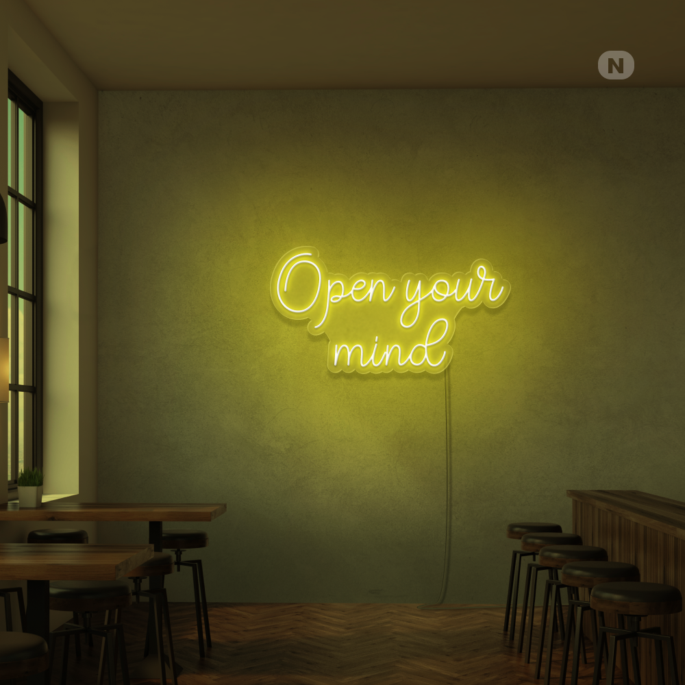 Neonskilt Open your mind