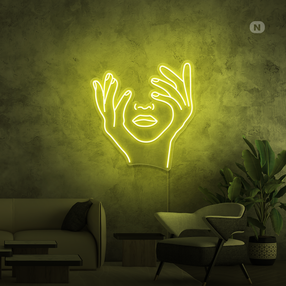 Neonskilt Kunstnerisk ansikt