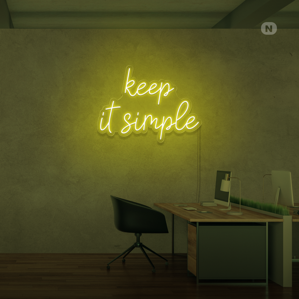 Neonskilt keep it simple