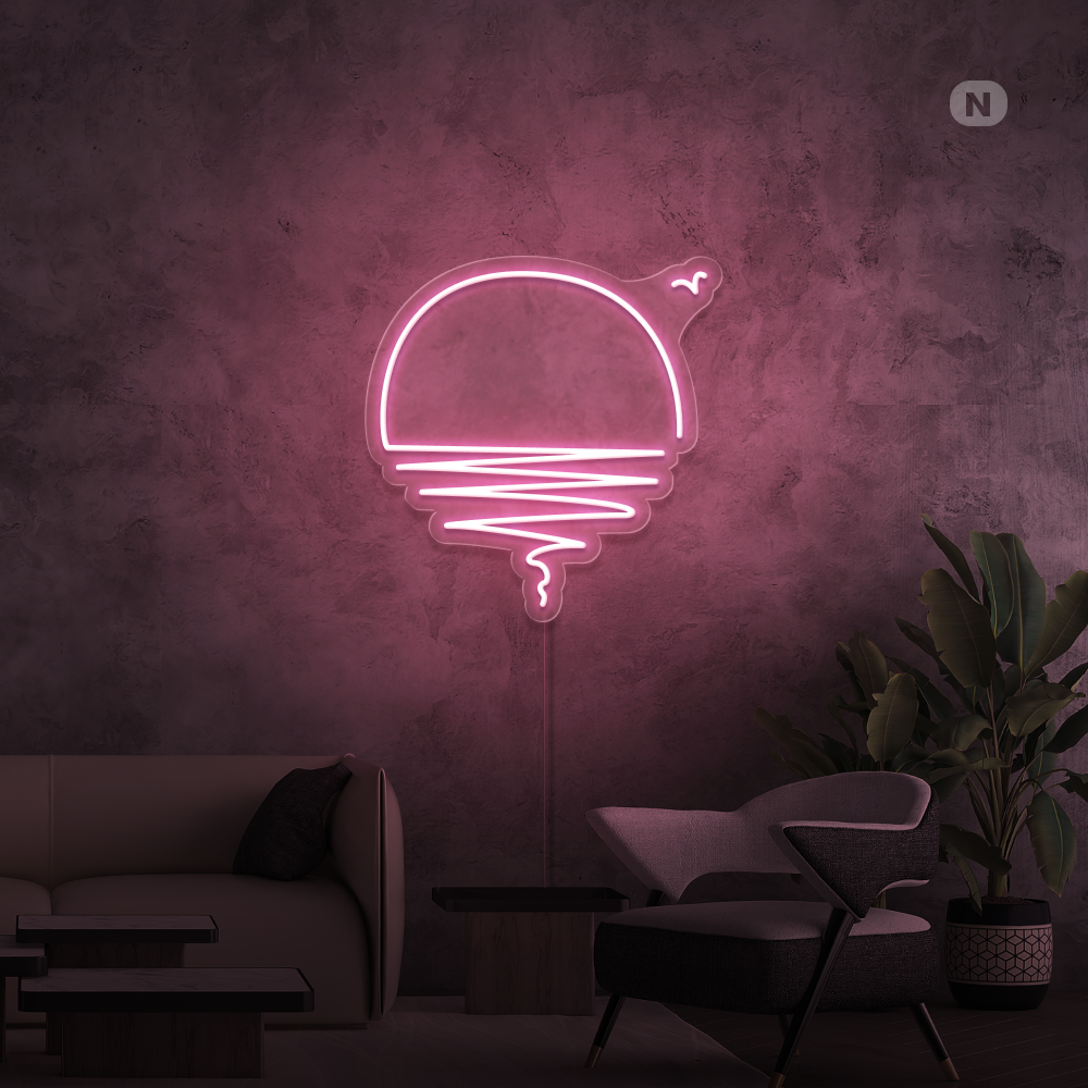 Neonskilt solnedgang