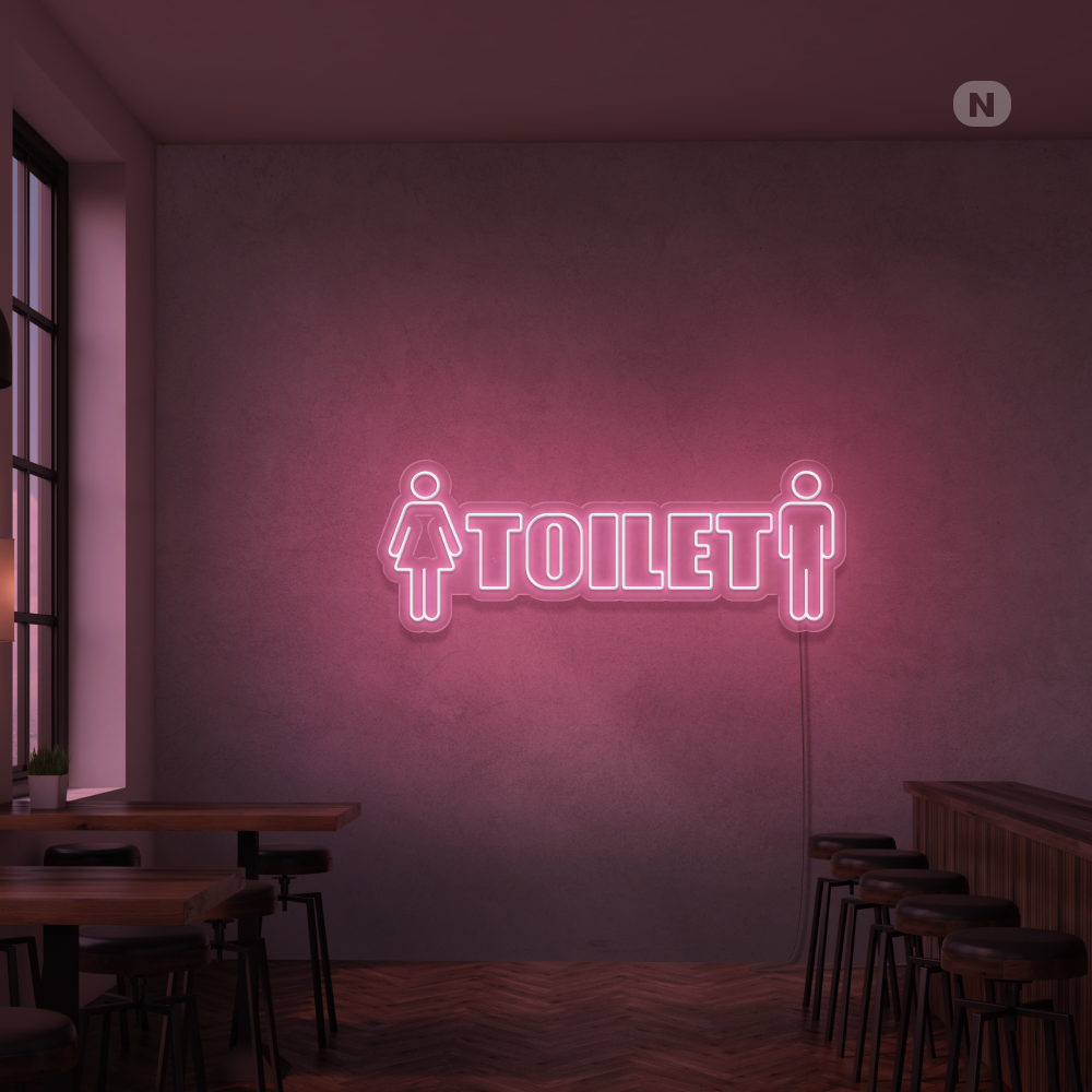 Neonskilt Toilet
