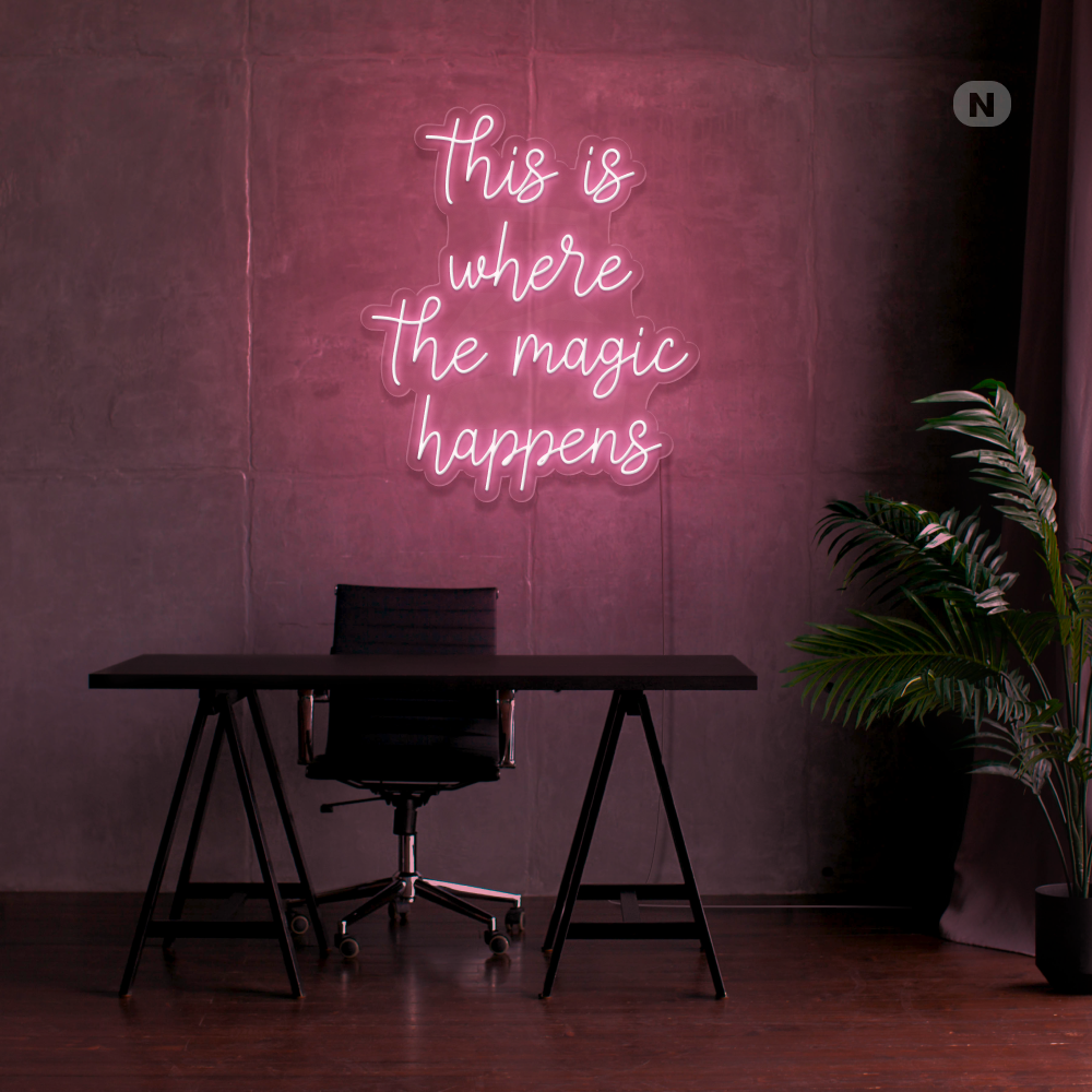 Neonskilt This is where the magic happens