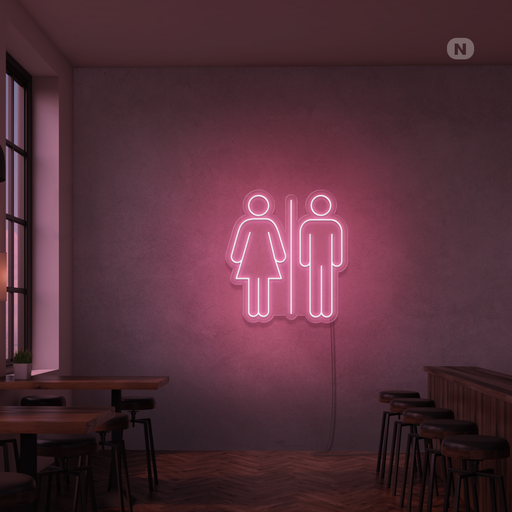 Neonskilt Toalett