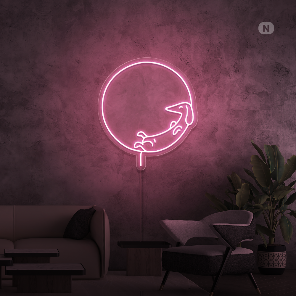 Neonskilt Sovende hund