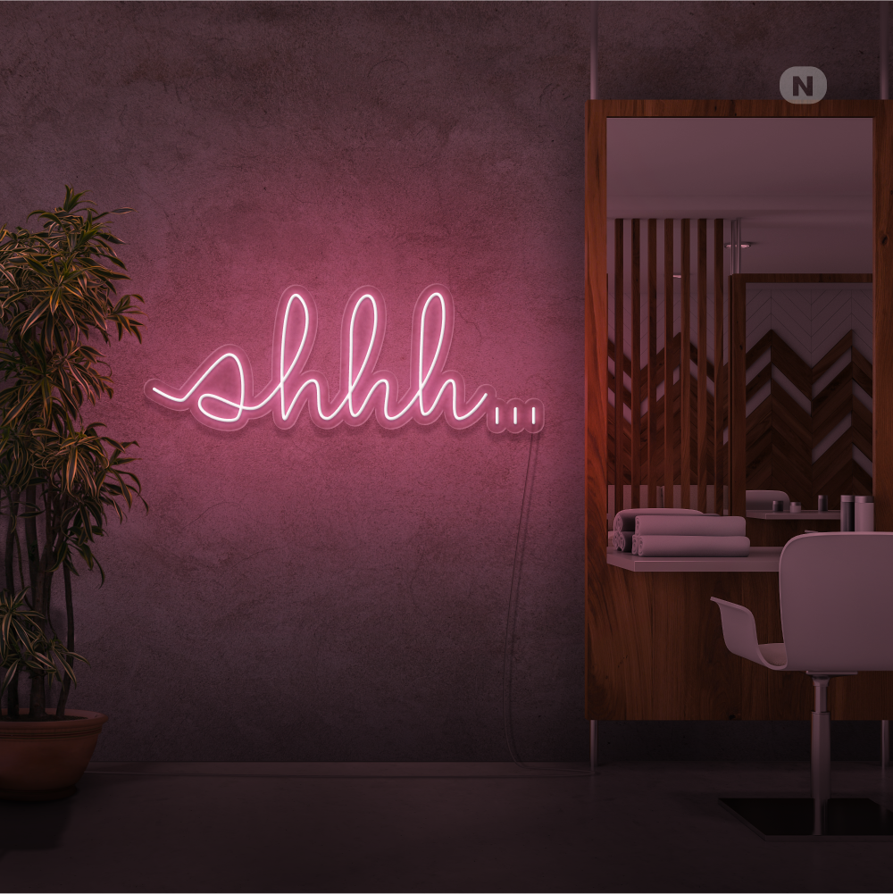 Neonskilt Shhh