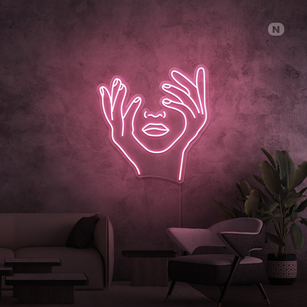 Neonskilt Kunstnerisk ansikt