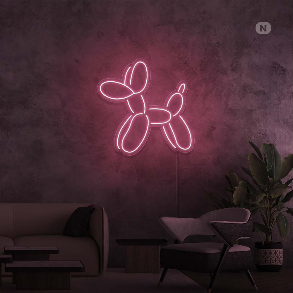 Neonskilt Ballonghund