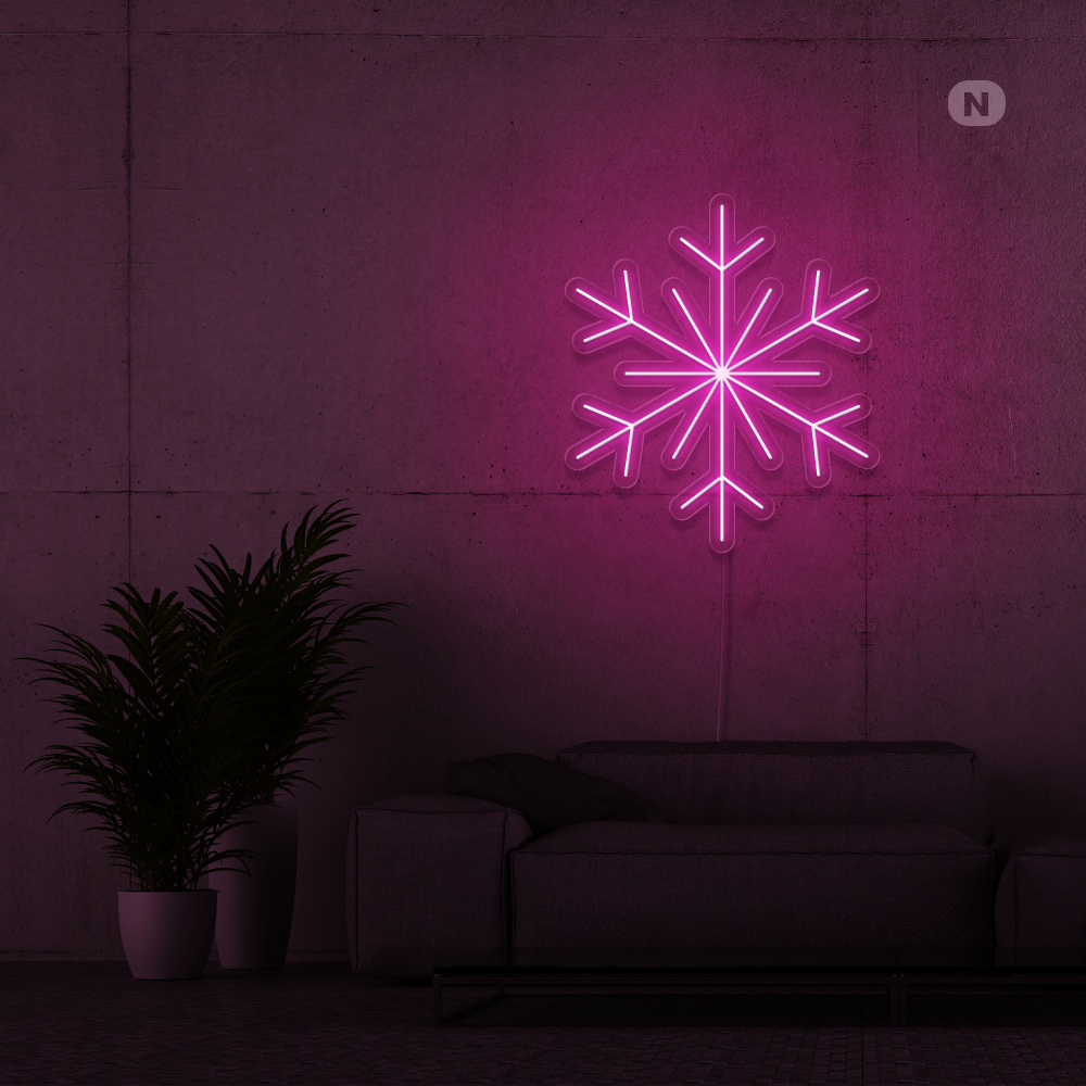 Neonskilt Snøflak
