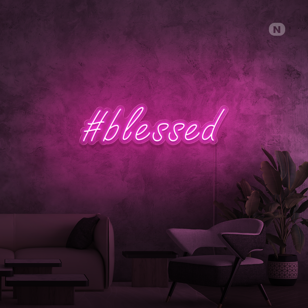 Neonskilt #Blessed