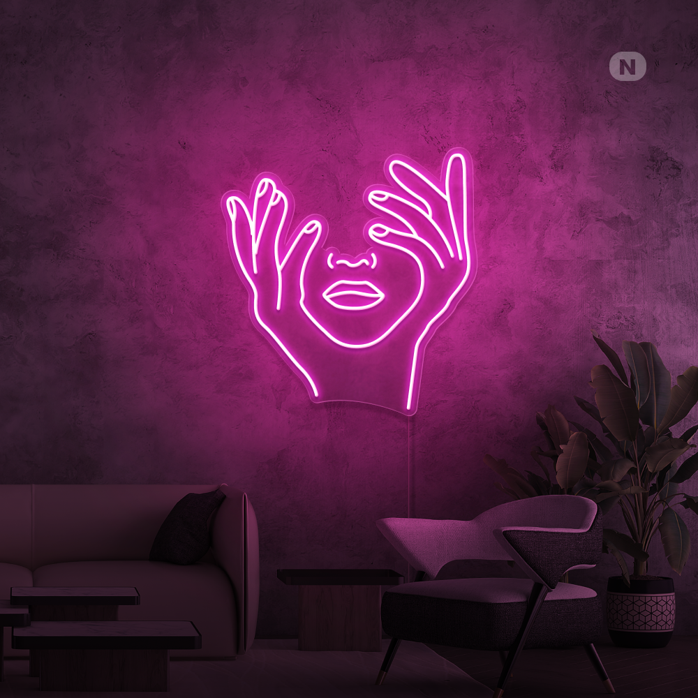 Neonskilt Kunstnerisk ansikt