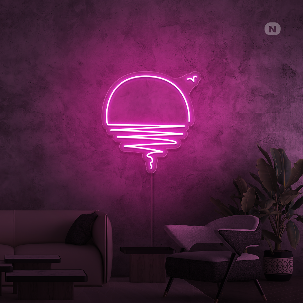 Neonskilt solnedgang