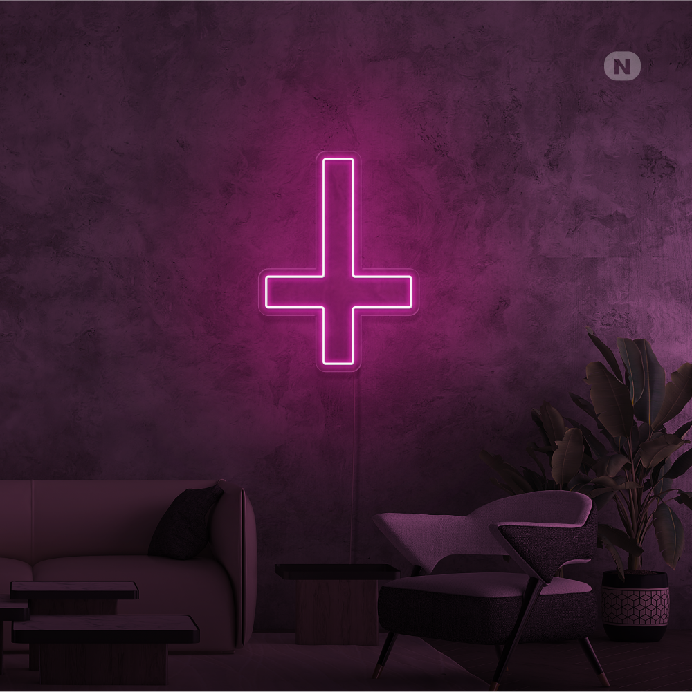 Neonskilt Stjerne krysset