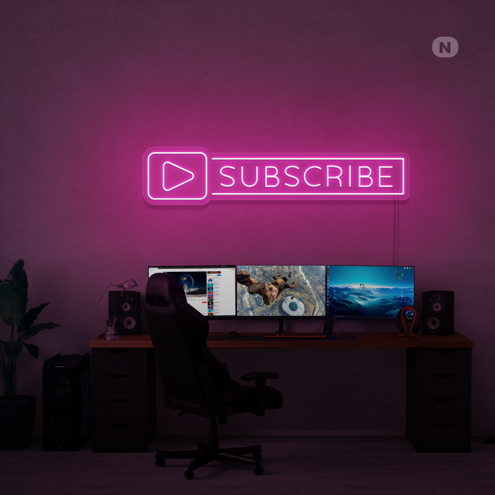 Neonskilt Subscribe