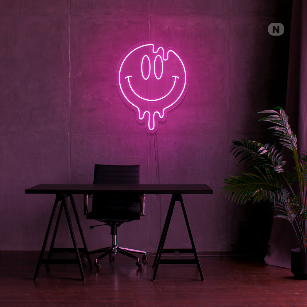 Neonskilt Smilende