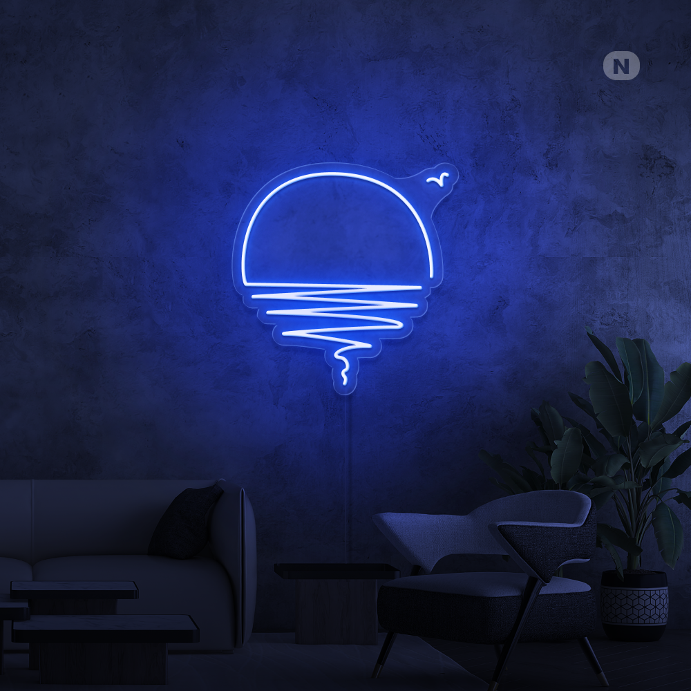 Neonskilt solnedgang