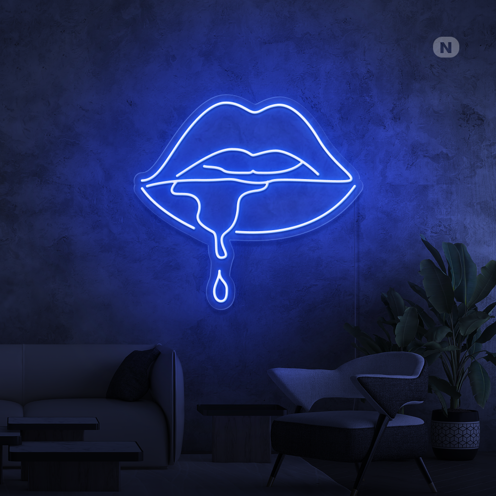 Neonskilt Etsende leppe