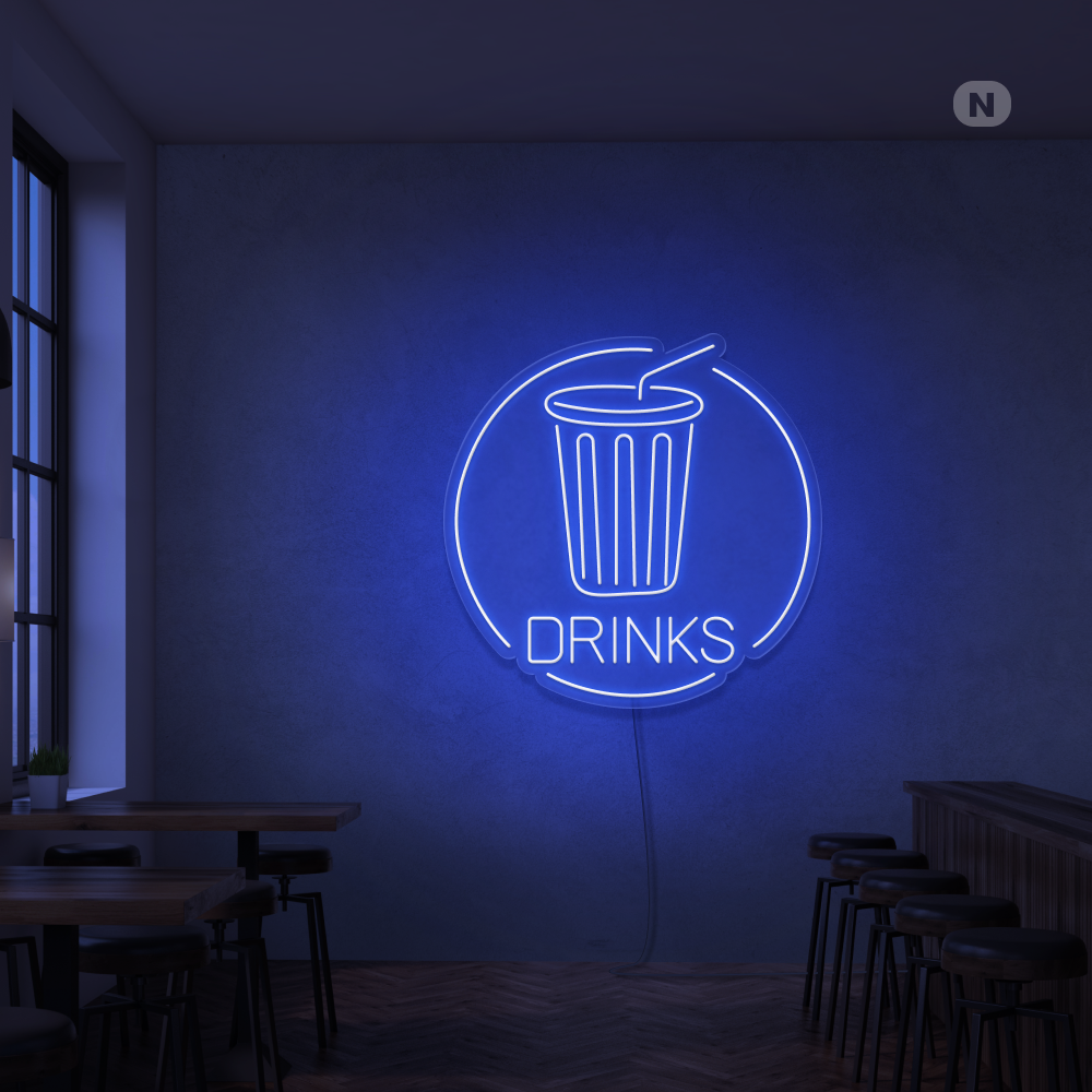 Neonskilt Drikkevarer