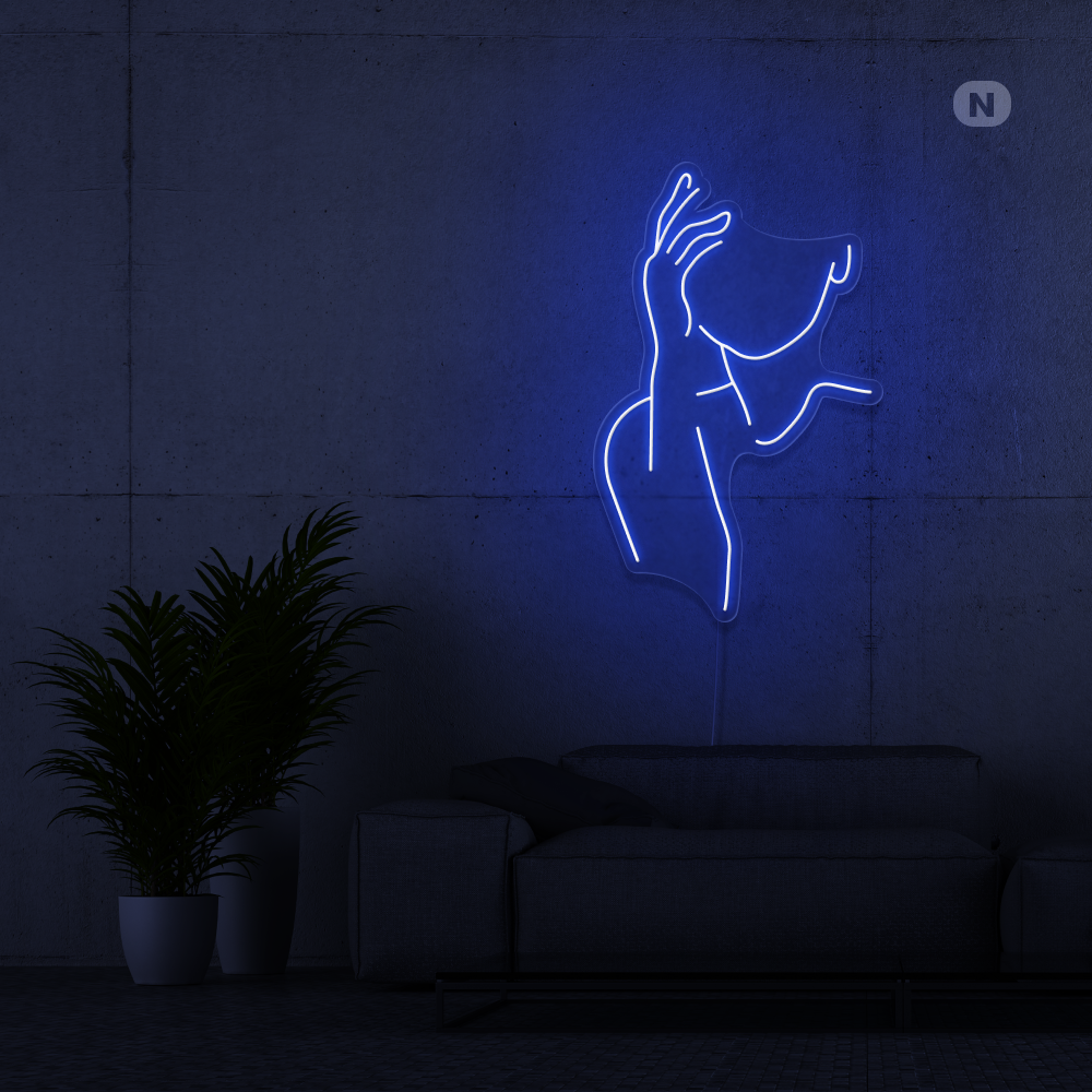 Neonskilt Forførende ansikt