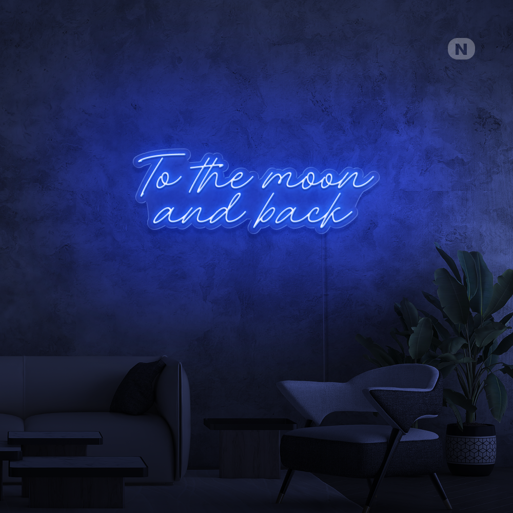 Neonskilt To The Moon and Back