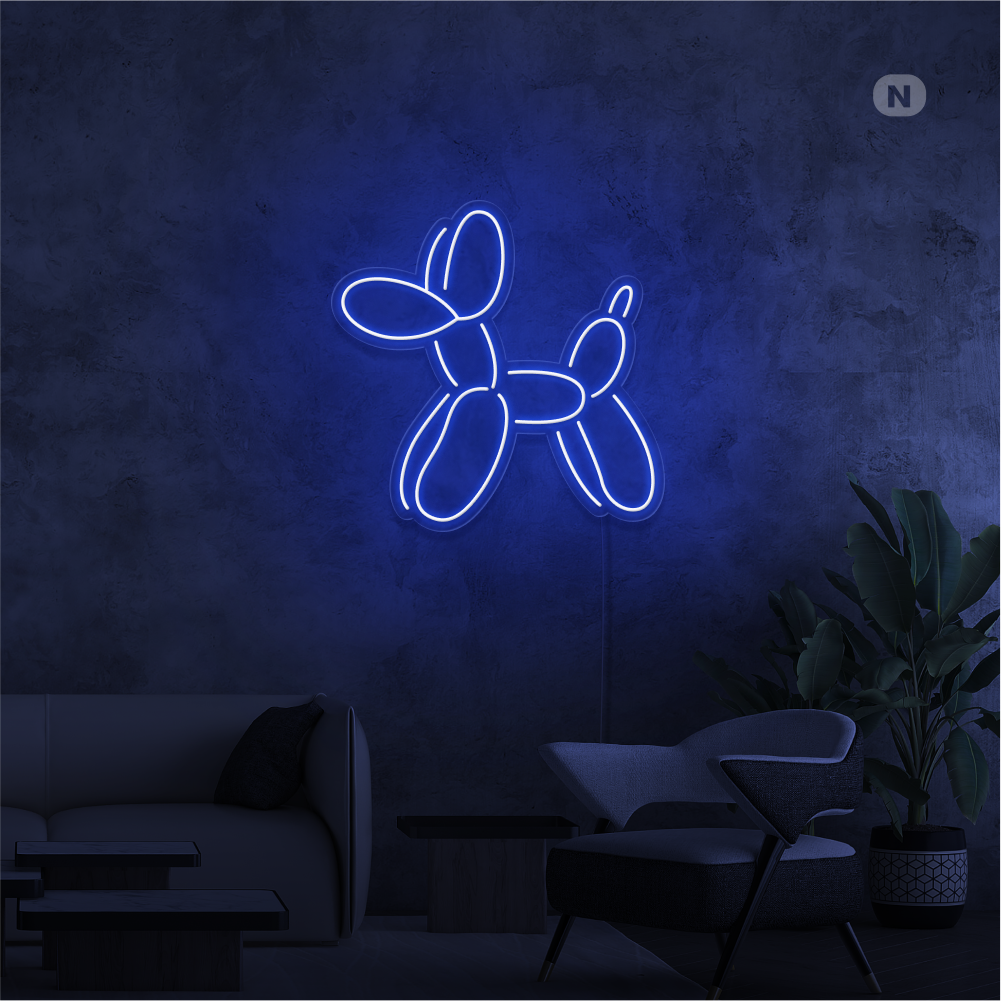 Neonskilt Ballonghund