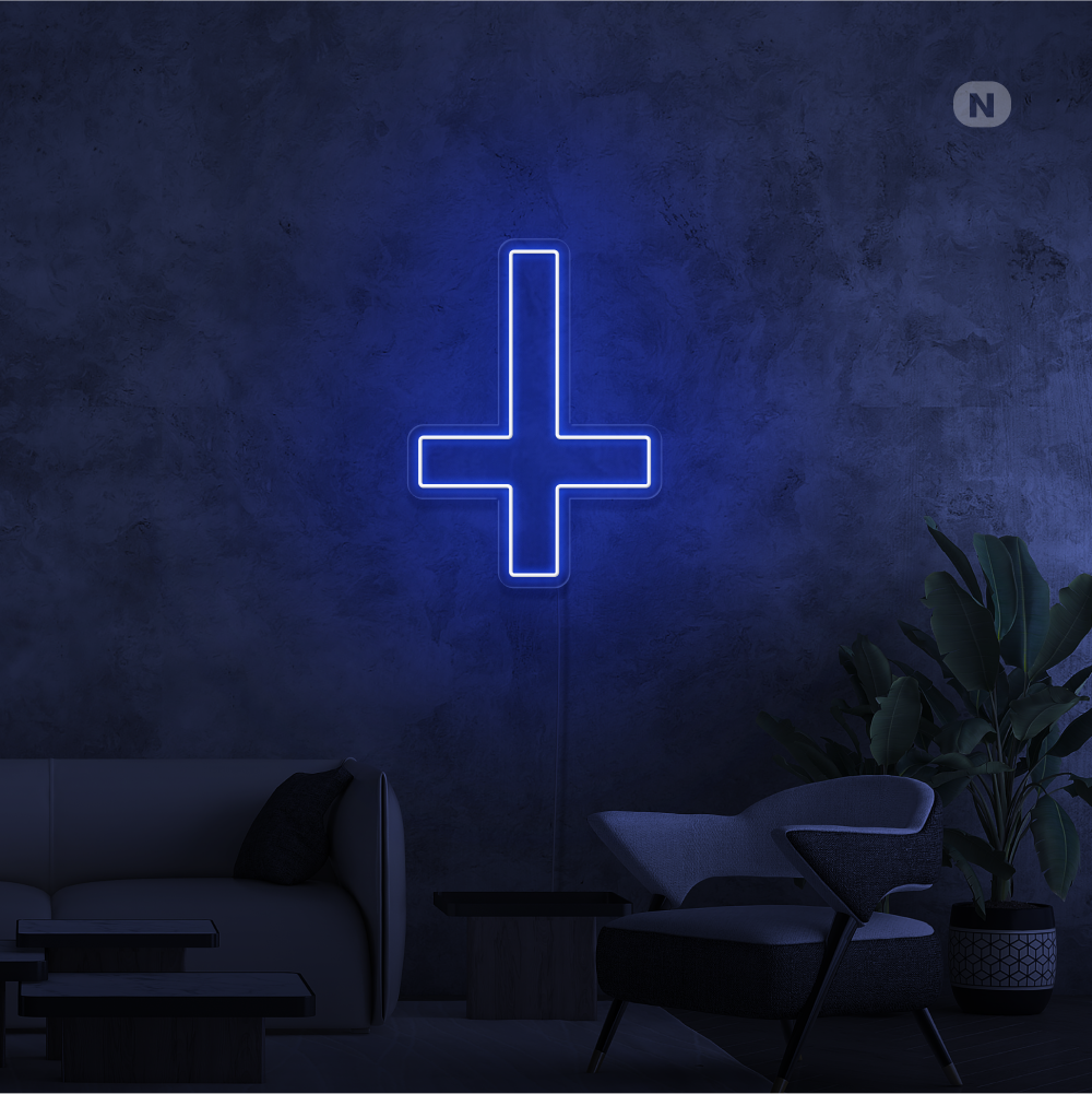 Neonskilt Stjerne krysset