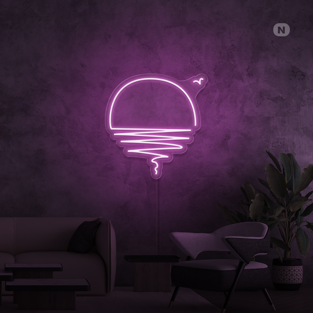 Neonskilt solnedgang