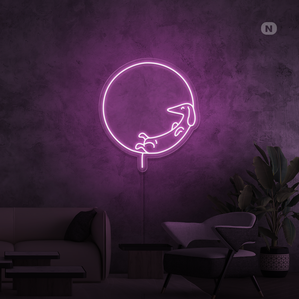 Neonskilt Sovende hund