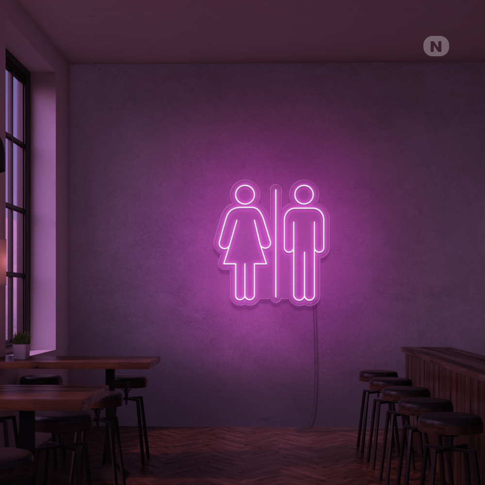 Neonskilt Toalett