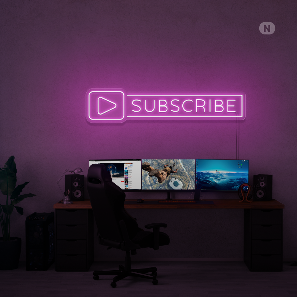 Neonskilt Subscribe