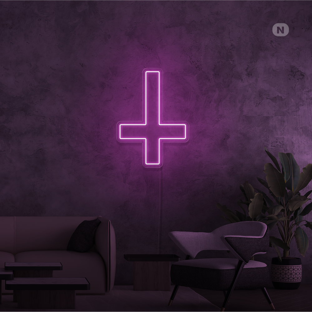 Neonskilt Stjerne krysset