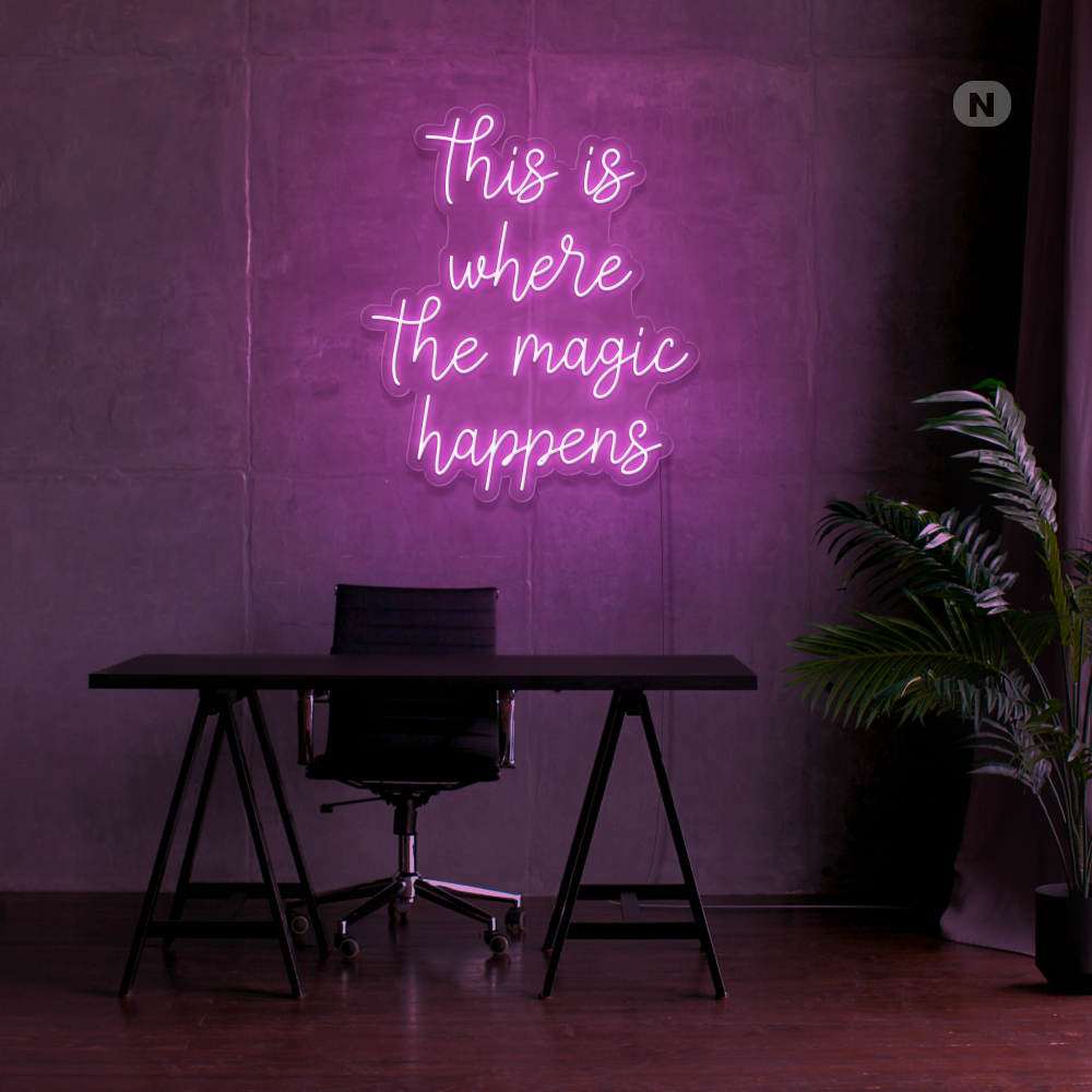 Neonskilt This is where the magic happens