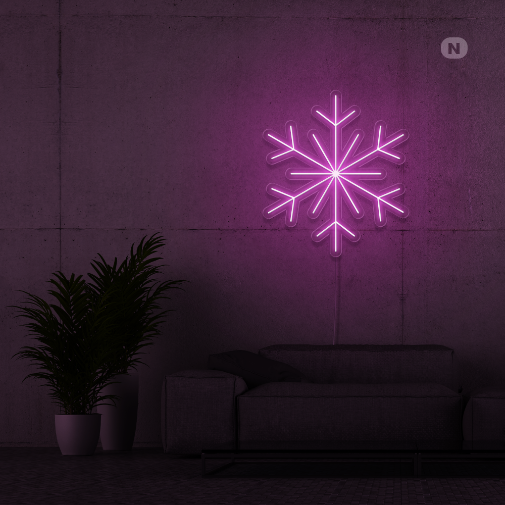 Neonskilt Snøflak