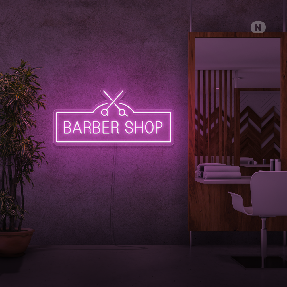 Neonskilt Barber Shop