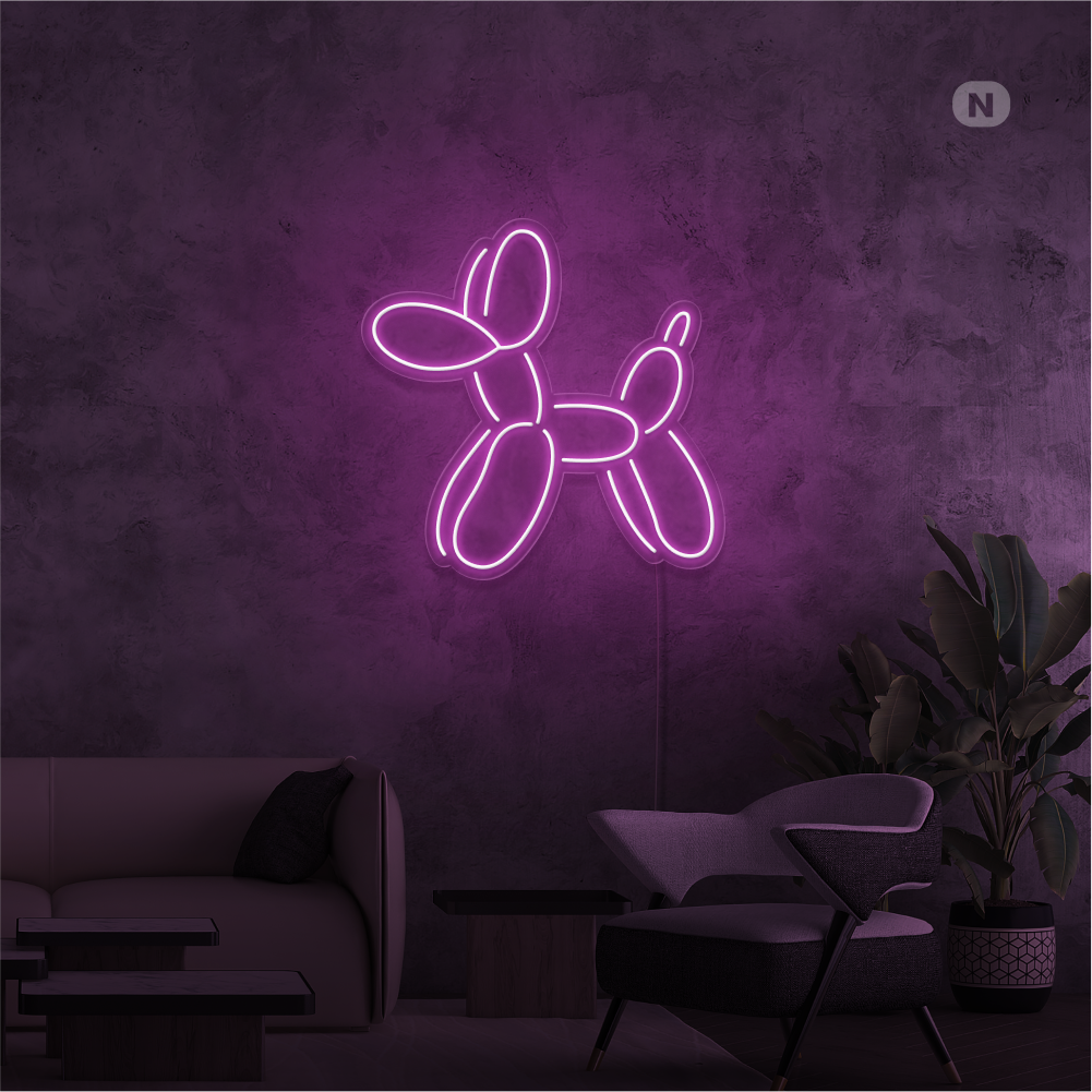 Neonskilt Ballonghund