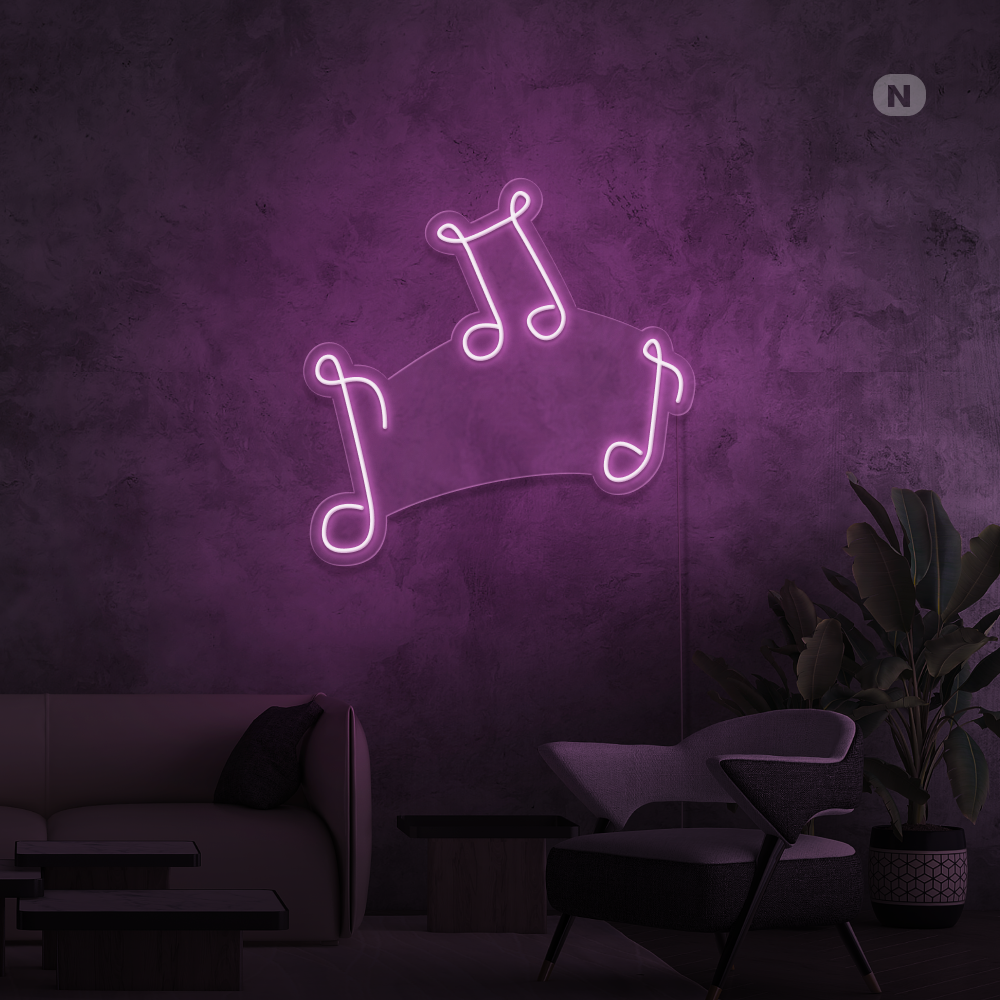 Neonskilt Musikknoter