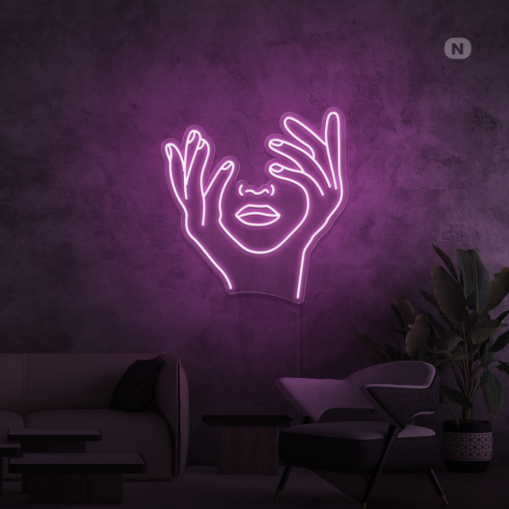 Neonskilt Kunstnerisk ansikt